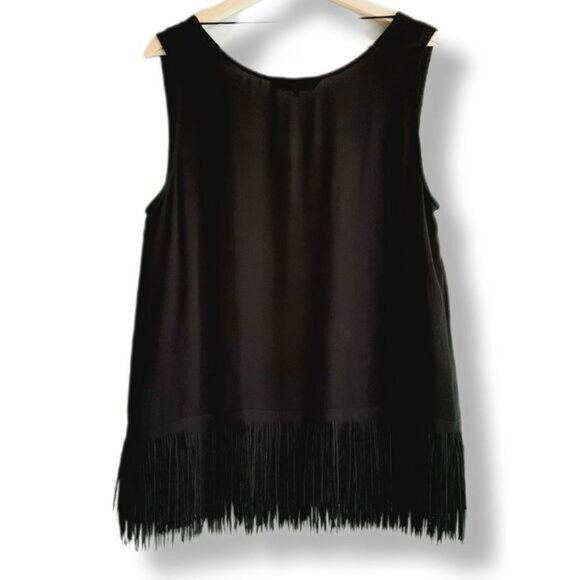 PART TWO \ Copenhagen Cobyl Fringe Hem Semisheer Tank Top Sz L | Eur 42 - Picture 5 of 8
